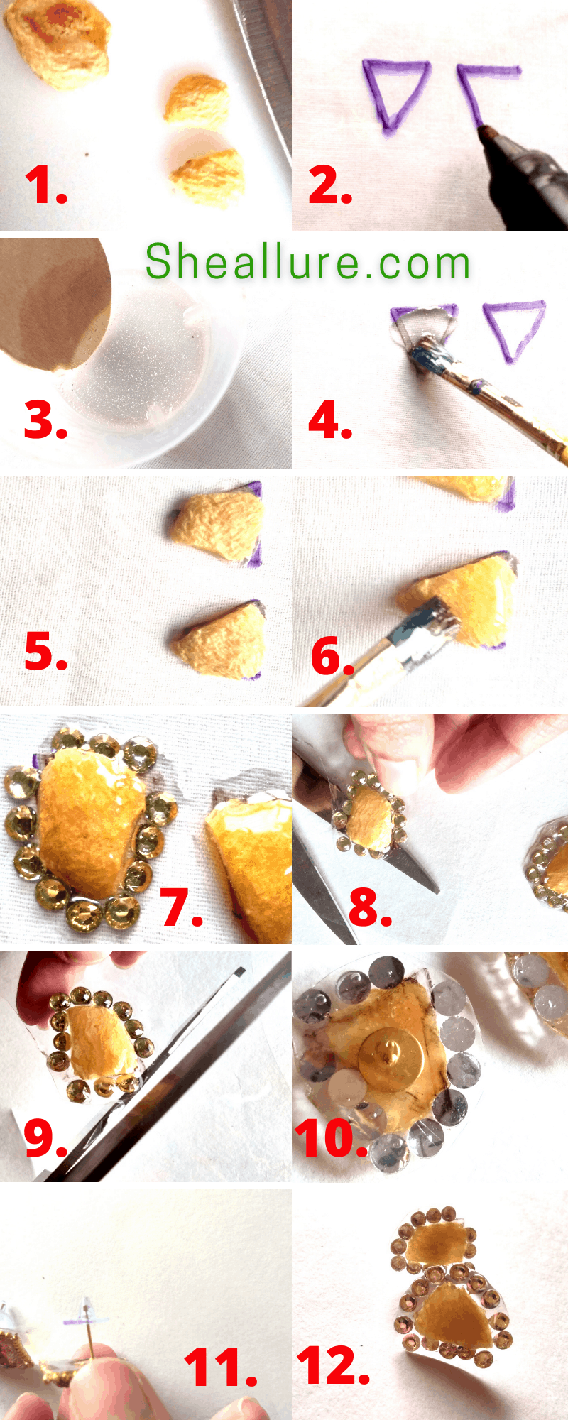 DIY Dried Apricot Earrings